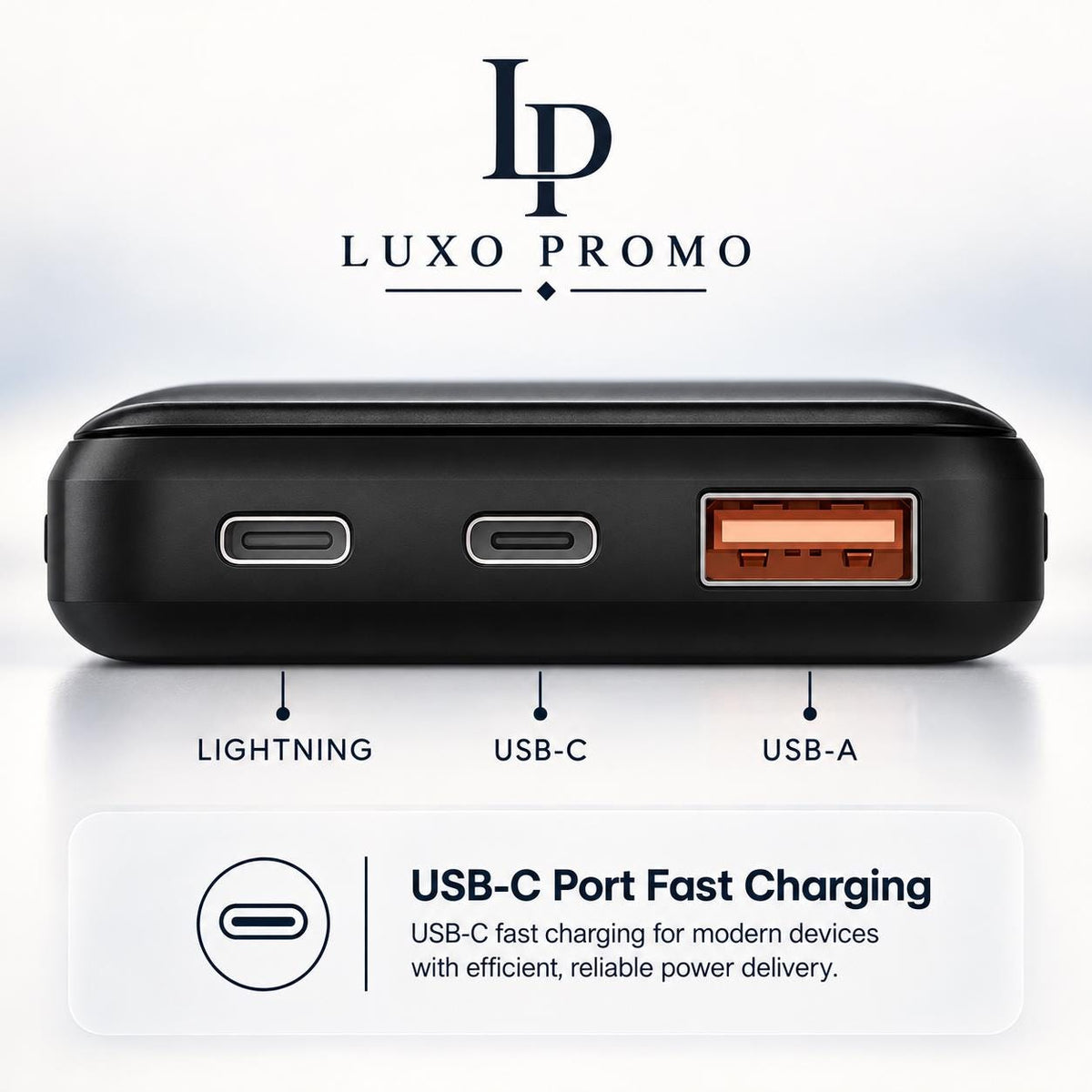 Personalized Light-Up Power Bank with Built-In Cables, Custom Logo Charger, Corporate Gift, Branded 10000mAh Charger