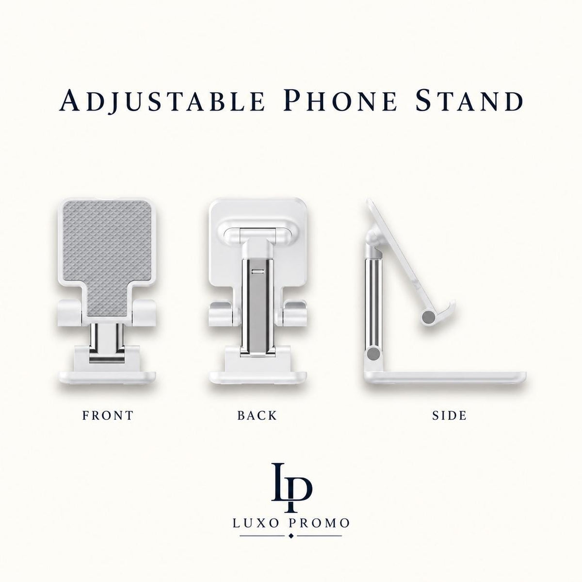 Personalized Adjustable Phone Stand, Custom Logo Foldable Desk Holder, Branded Corporate Employee Client Gift