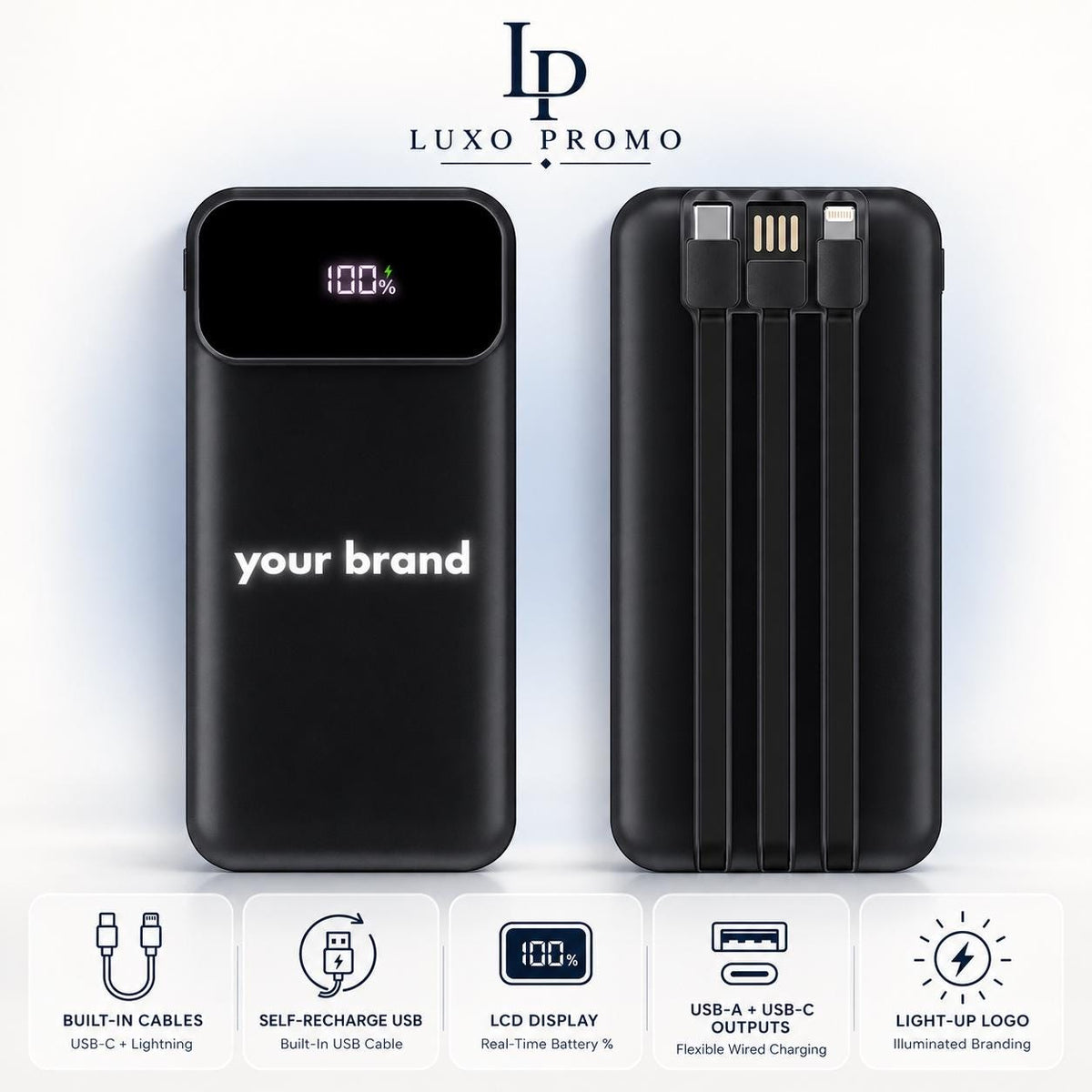 Personalized Backpack Gift Set, Custom Logo Premium Tumbler and Power Bank, Branded Staff Appreciation Gift, Employee Welcome Kit