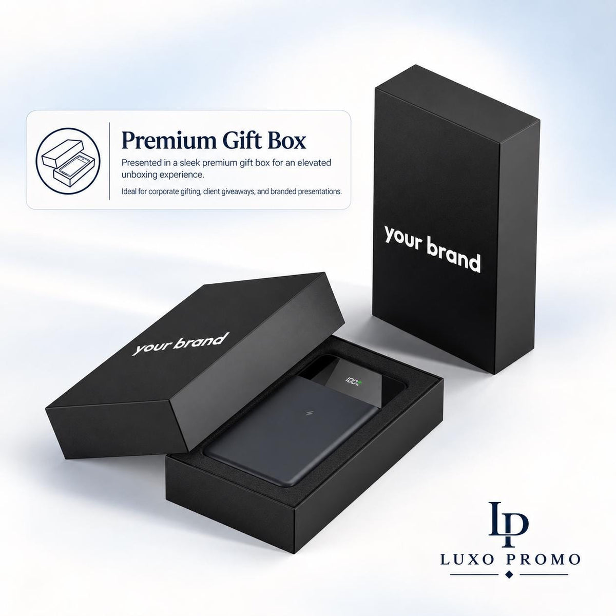 Personalized MagSafe Power Bank, Custom Light-Up Logo Charger, Corporate Gift, Bulk Branded 10000mAh Charger