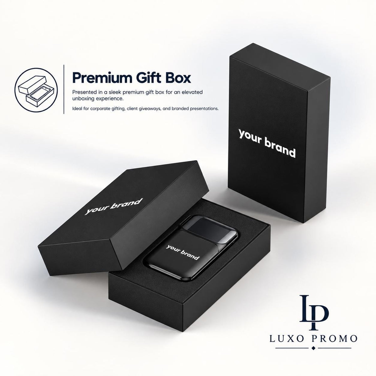 Personalized Wall Plug Power Bank with Built-In Cables, Custom Logo Charger, Corporate Gift, Branded 10000mAh Fast Charger