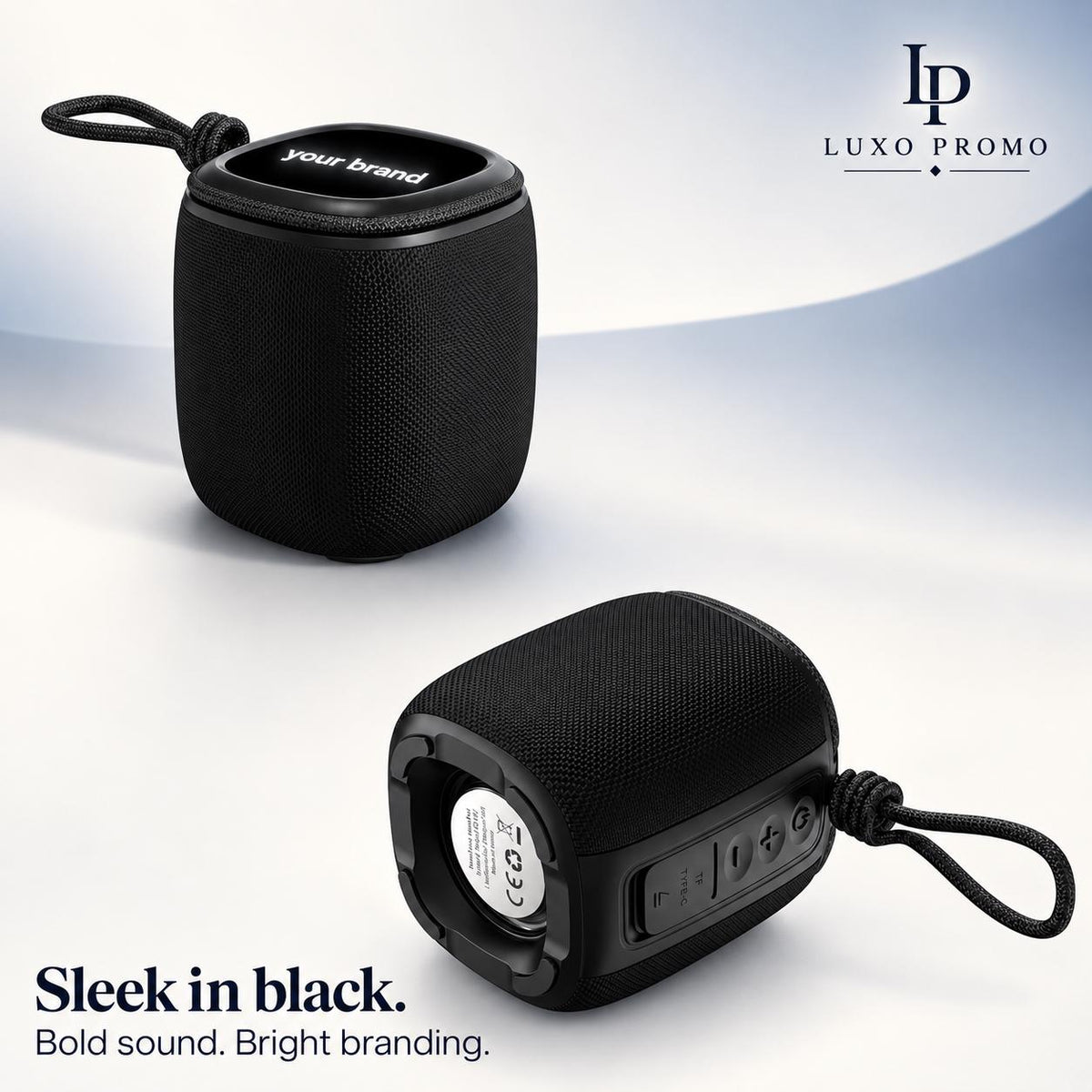 Personalized Light-Up Bluetooth Speaker, Custom Logo Wireless SoundBox, Portable TWS Corporate Gift for Employees