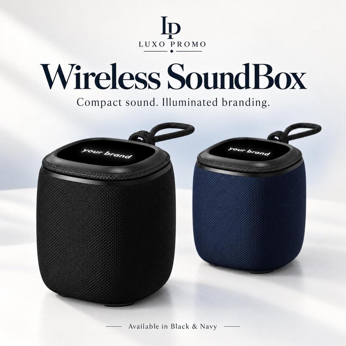 Personalized Light-Up Bluetooth Speaker, Custom Logo Wireless SoundBox, Portable TWS Corporate Gift for Employees