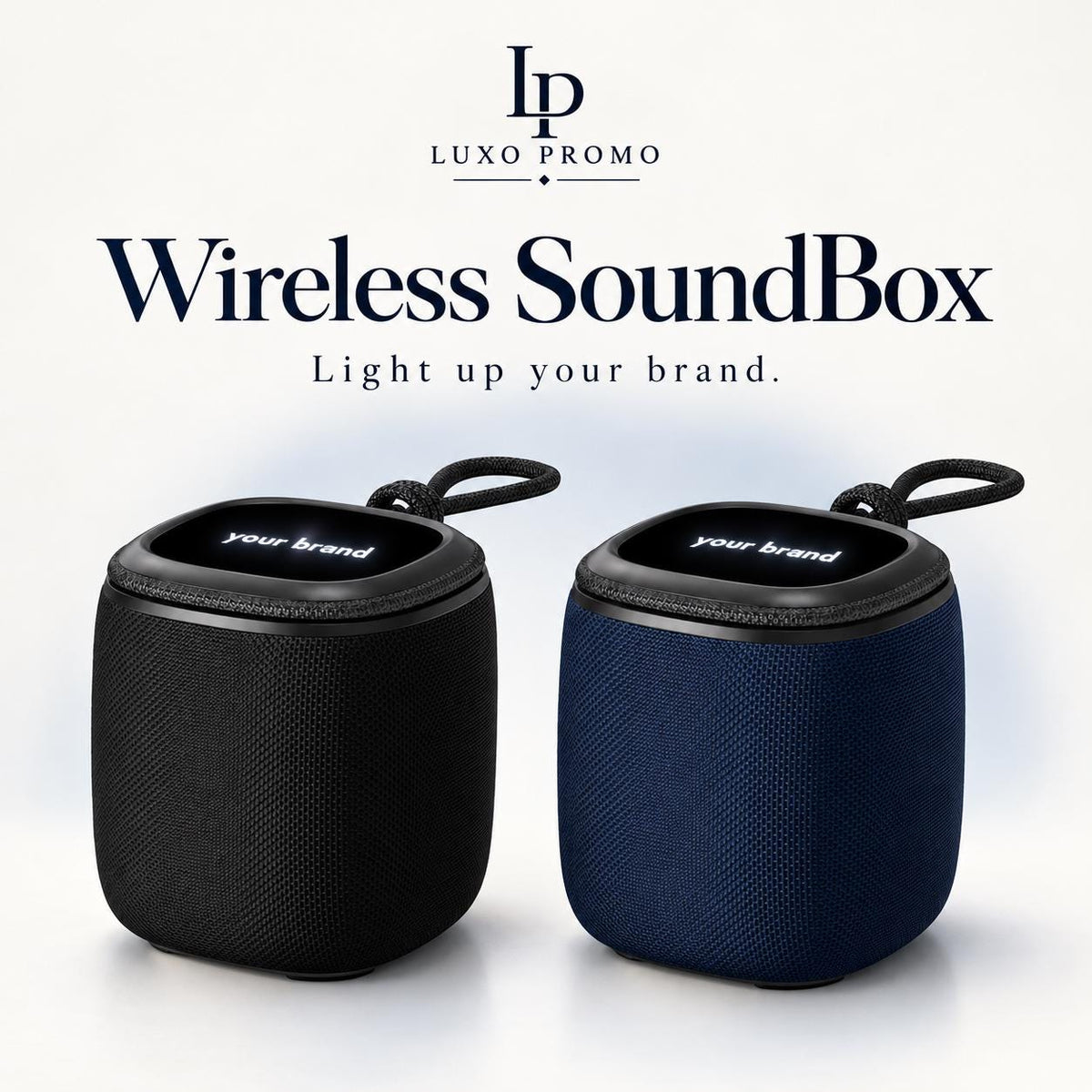 Personalized Light-Up Bluetooth Speaker, Custom Logo Wireless SoundBox, Portable TWS Corporate Gift for Employees
