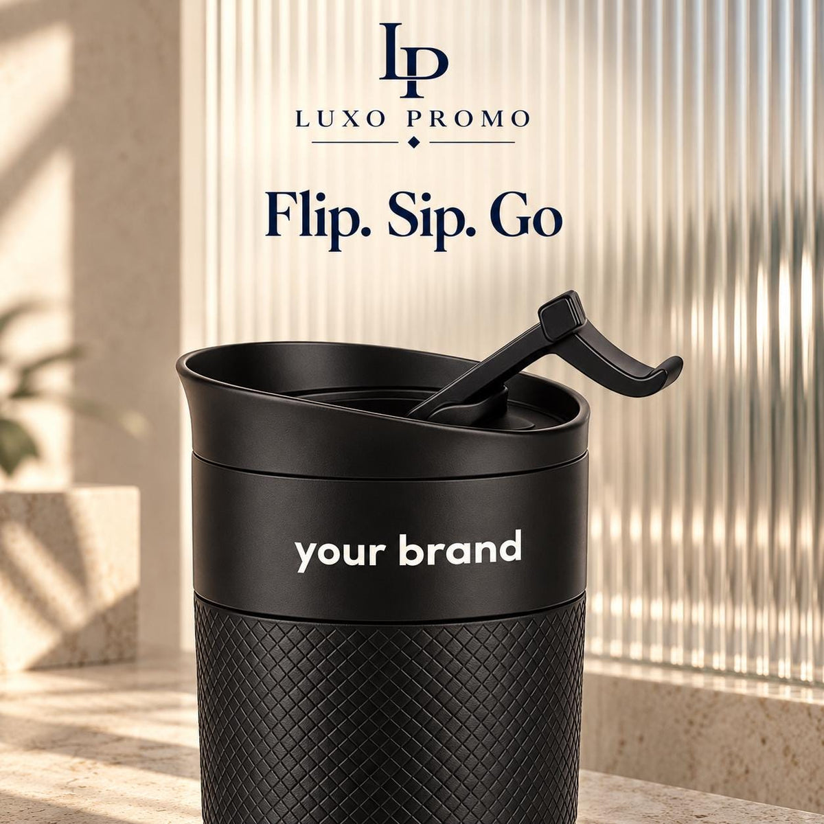 Personalized 18oz Travel Tumbler, Custom Logo Insulated Coffee Cup, Engraved Corporate Employee Client Gift