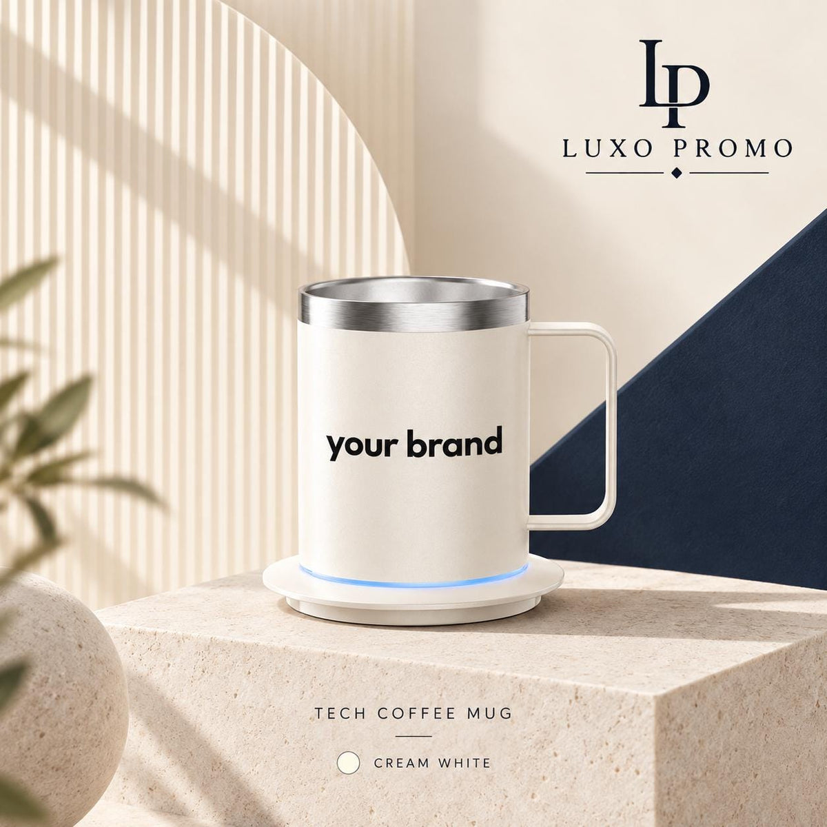 Personalized Smart Heated Mug, Custom Logo Temperature Control Coffee Cup, Corporate Employee Client Executive Gift