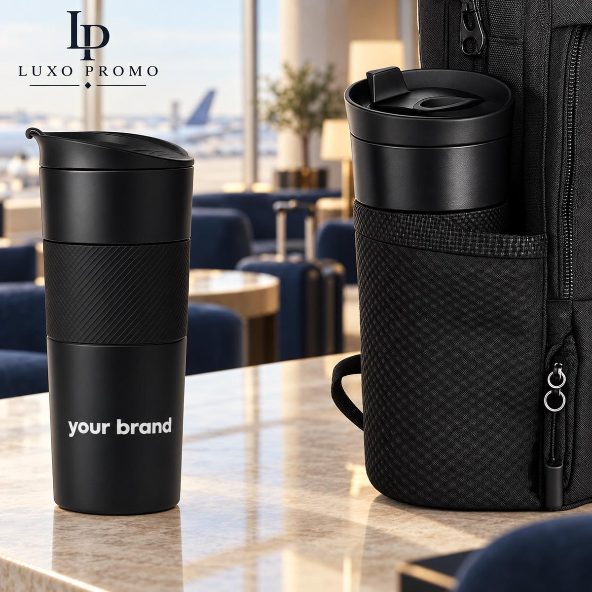 Personalized Backpack Gift Set, Custom Logo 18oz Tumbler and Power Bank, Branded Law Firm Welcome Kit, Employee Appreciation Gift