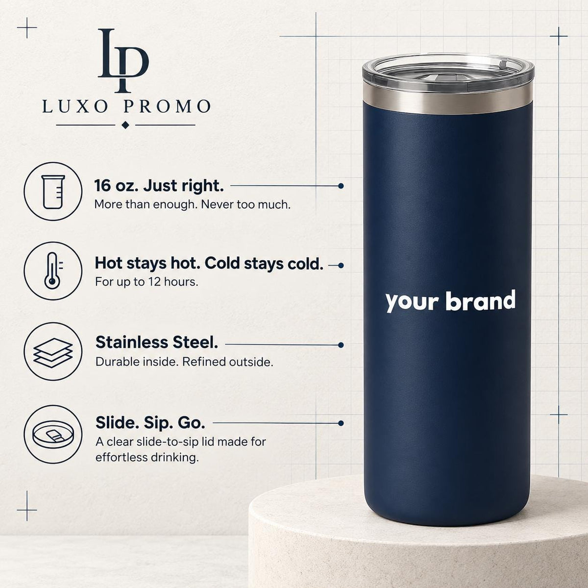Personalized Backpack Gift Set, Custom Logo 16oz Tumbler and Wall Plug Power Bank, Branded Employee Welcome Kit, Corporate Travel Gift