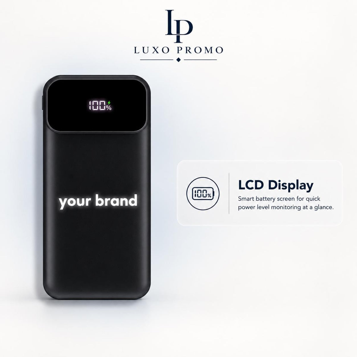 Personalized Backpack Gift Set, Custom Logo 24oz Bottle and Light-Up Power Bank, Branded Employee Welcome Kit, Corporate Travel Gift
