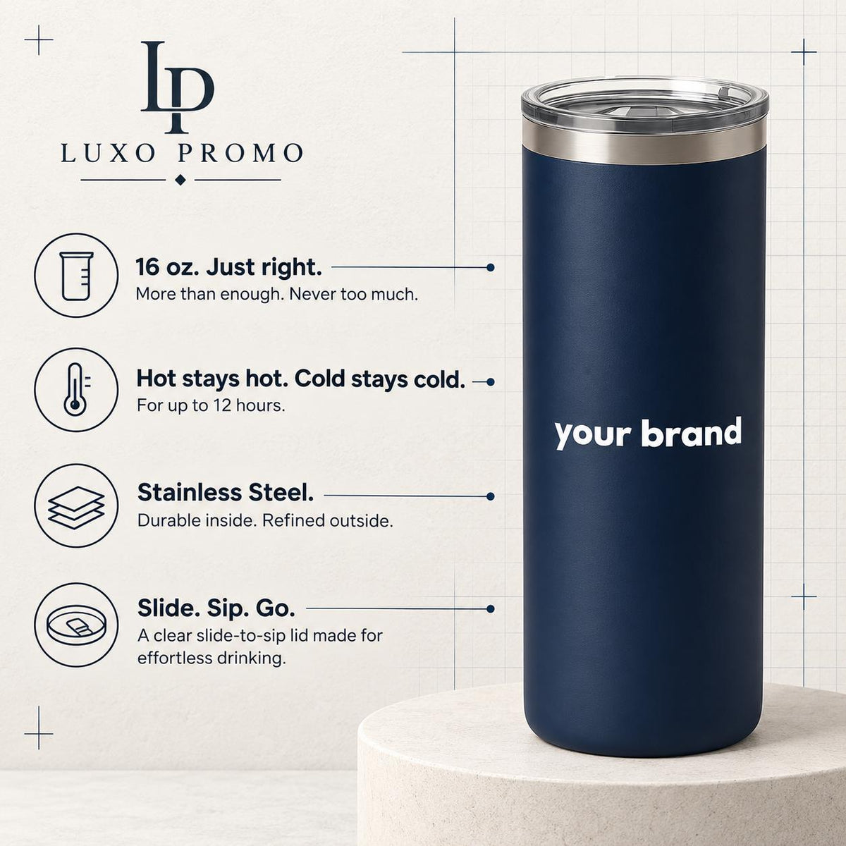 Personalized Backpack Gift Set, Custom Logo 16oz Tumbler and Wall Plug Power Bank, Branded Employee Welcome Kit, Corporate Travel Gift