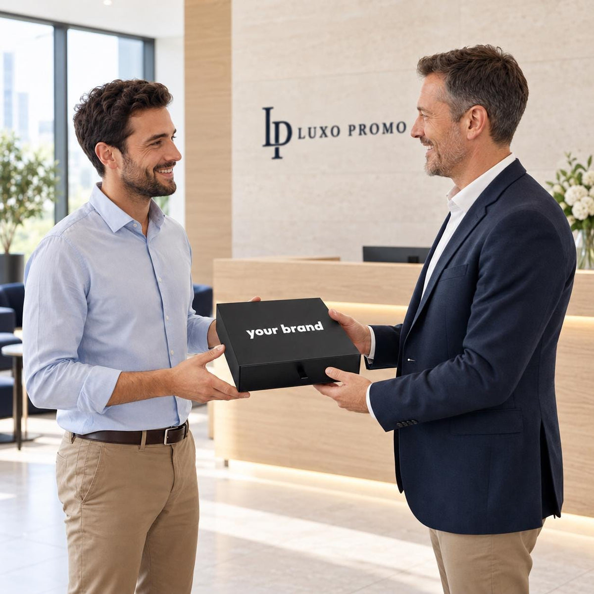 Personalized Signature Corporate Gift Box, Custom Logo 18oz Tumbler, 22.5W Power Bank, Light-Up Cable and Stylus Pen, Employee Gift